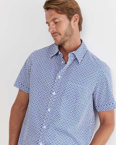 Russel Short Sleeve Shirt in WHITE/MULTI