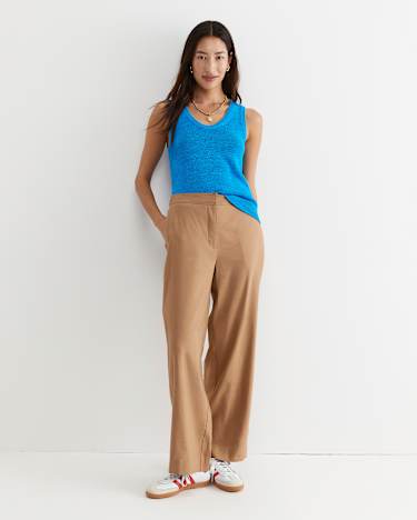 Josie Tape Yarn Singlet in COVE BLUE
