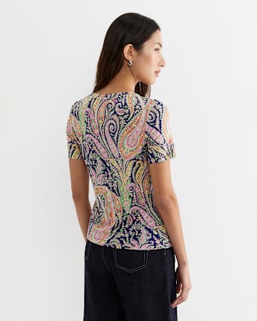 Florence Short Sleeve Liberty Tee in NAVY MULTI