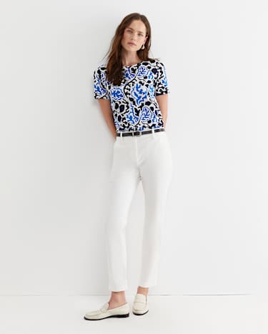 Nur Short Sleeve Mercerised Tee in BLUE MULTI