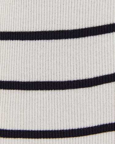 Becky Cotton Vest Dress in WHITE/NAVY