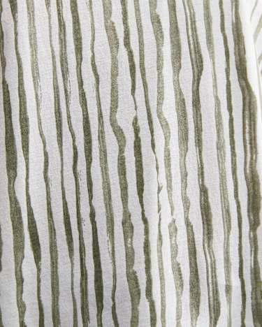 Tina Stripe Mercerised Tee in WHITE/KHAKI