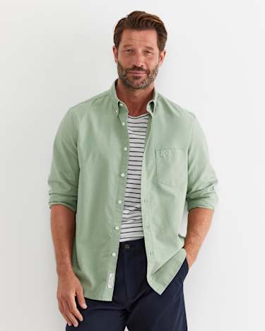 Oxford Long Sleeve Shirt in VINE