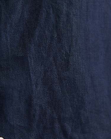 Short Sleeve Stanton Linen Shirt in NAVY