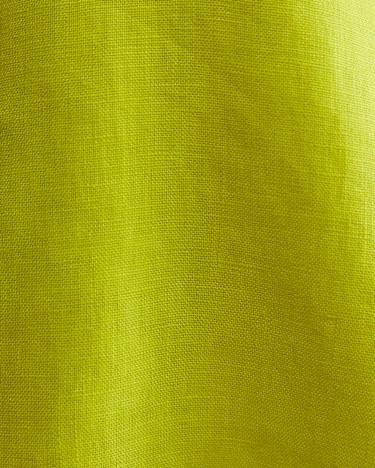 Lulu Blanket Stitch Linen Shirt in CELERY