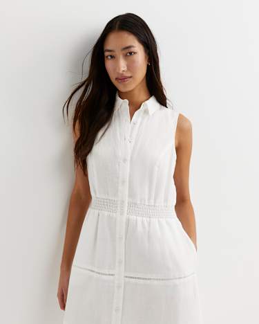 Rory Ramie Maxi Dress in WHITE