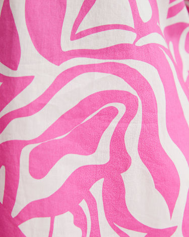 Zola Short Sleeve Lily Voile Shirt in PINK/WHITE