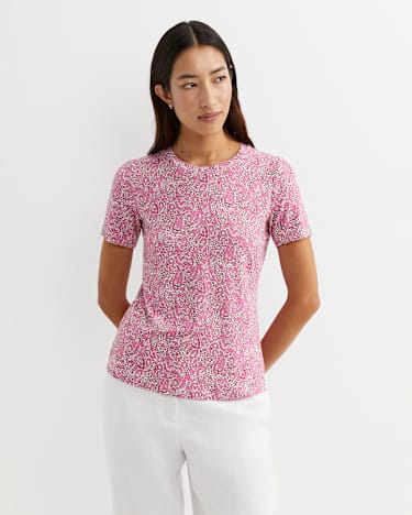 Laurel Short Sleeve Liberty Tee in PINK MULTI
