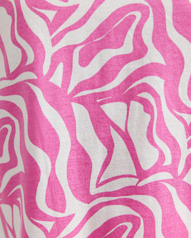 Zola Short Sleeve Mercerised Tee in PINK/WHITE