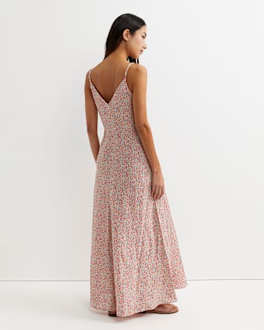 Phoebe Liberty Slip Dress in RED MULTI