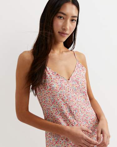 Phoebe Liberty Slip Dress in RED MULTI