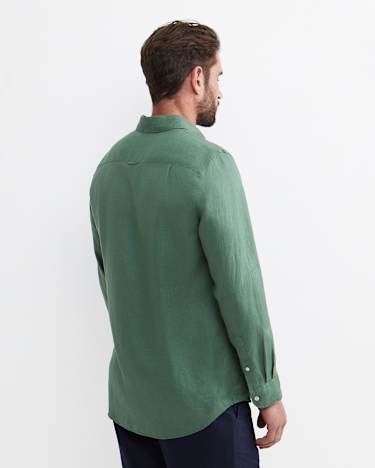 Long Sleeve Linen Shirt in ELM
