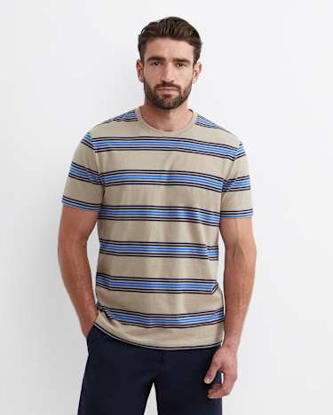 Harden Stripe Tee in NATURAL