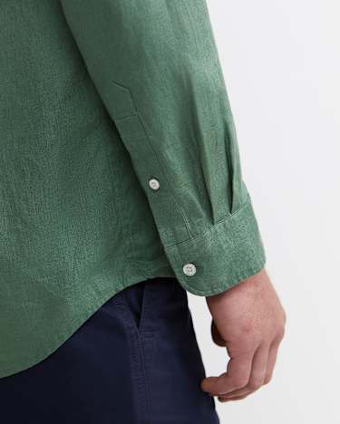 Long Sleeve Linen Shirt in ELM