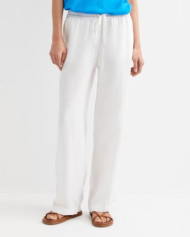 Lulu Drawcord Pant in WHITE
