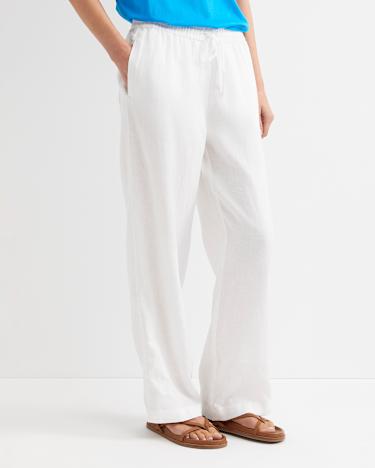 Lulu Drawcord Pant in WHITE