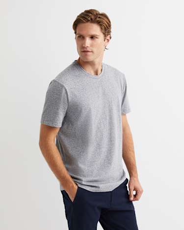 Supersoft Melange Tee in GREY MELANGE