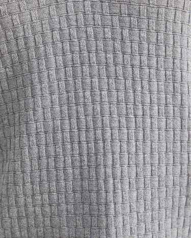 Bryant Knitted Polo in GREY MELANGE