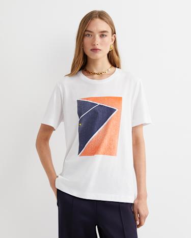 Essential Short Sleeve Club Tee in WHITE/MULTI