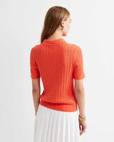 Elka Cable Polo in ORANGE