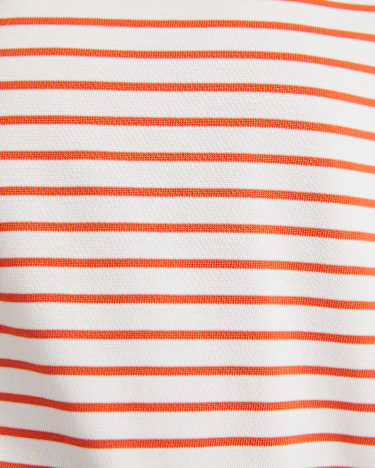 Amanda Stripe Short Sleeve Tee in ORANGE/WHITE