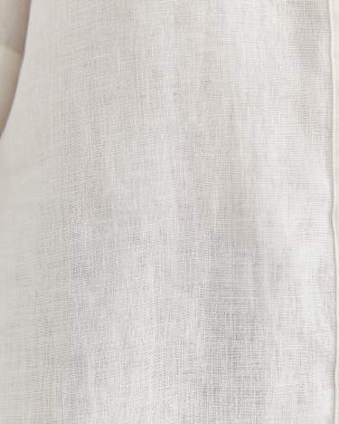 Lulu Short Sleeve Linen Shirt in WHITE