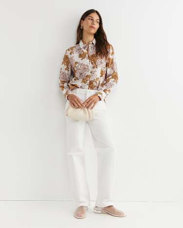 Miranda Cotton Silk Shirt in TAN