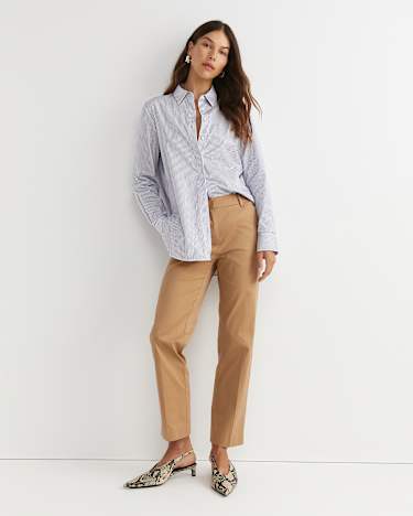 Priscilla Stripe Shirt in WHITE/BLUE