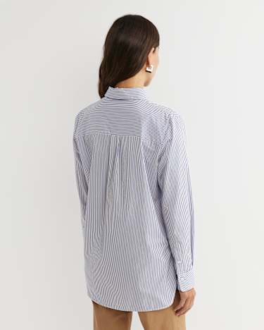 Priscilla Stripe Shirt in WHITE/BLUE