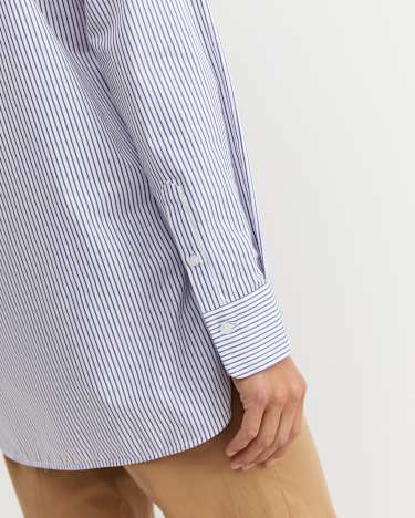 Priscilla Stripe Shirt in WHITE/BLUE