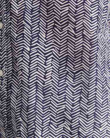 Harriet Cotton Silk Shirt in NAVY MULTI