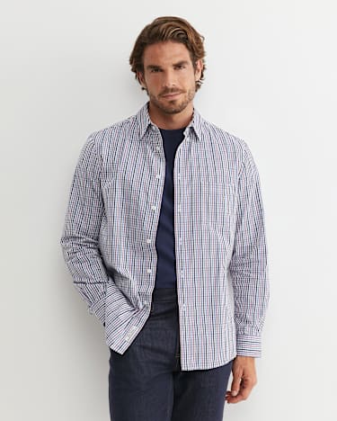 Gibson Long Sleeve Check Shirt in FIG