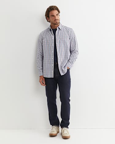 Gibson Long Sleeve Check Shirt in FIG
