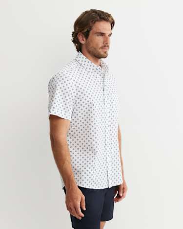 Parker Short Sleeve Shirt in WHITE/MULTI