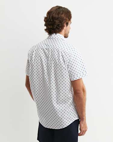Parker Short Sleeve Shirt in WHITE/MULTI