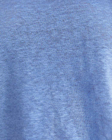 Tonia Crew Neck Linen Tee in BELLE BLUE