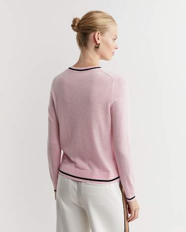 Francis Merino Crew Neck Knit in SOFT PINK