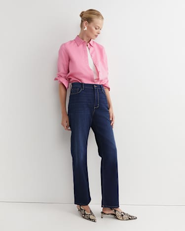 Hannah Cotton Silk Shirt in ROSEBERRY