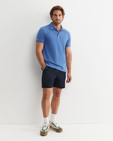 SC Pique Polo in SMOKE BLUE