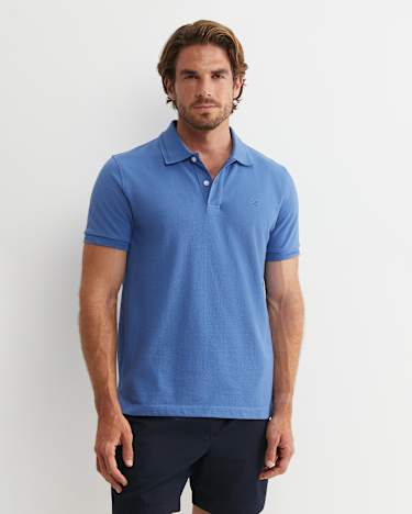 SC Pique Polo in SMOKE BLUE