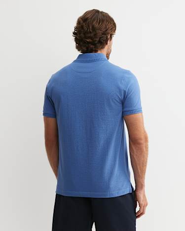SC Pique Polo in SMOKE BLUE
