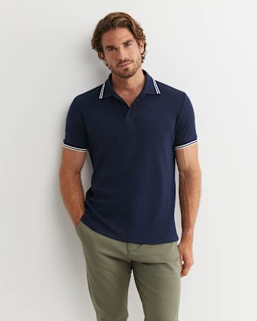 Manning Short Sleeve Polo in NAVY