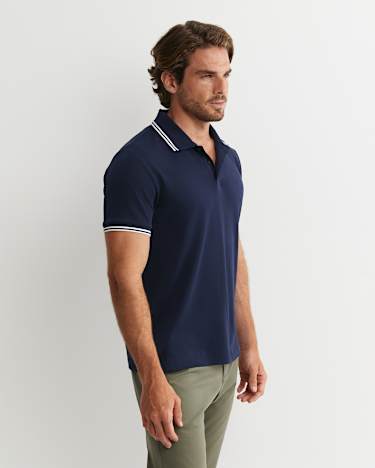 Manning Short Sleeve Polo in NAVY