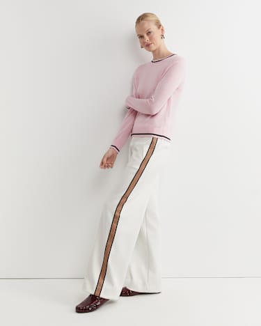 Francis Merino Crew Neck Knit in SOFT PINK