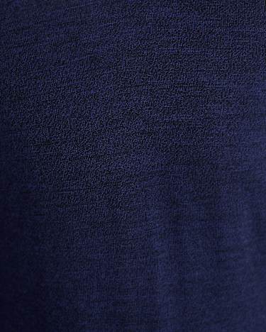 Long Sleeve Merino Knit Polo in NAVY