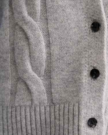 Pearl Chunky Cable Vest in GREY MELANGE