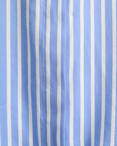 Hannah Stripe Cotton Silk Shirt in WHITE/BLUE