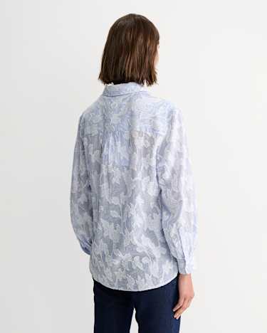 Sedonia Clip Back Shirt in WHITE/BLUE