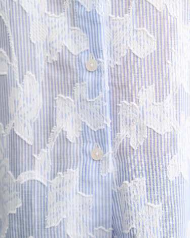 Sedonia Clip Back Shirt in WHITE/BLUE