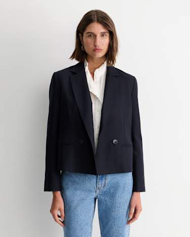 Wren Double Breasted Blazer in NAVY